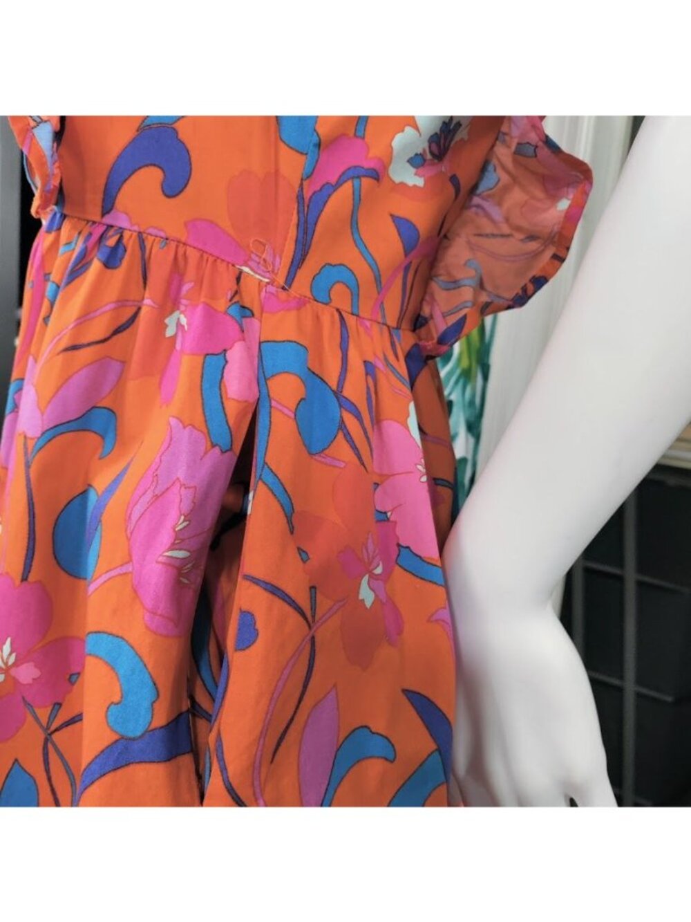 Roberto Rodriguez Dress M Floral Whimsy Boho Ruffle Tiered Midi Maxi Festival - Picture 12 of 16